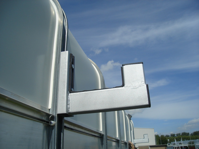 Ophangbeugels RVS voor drijfhek (set)