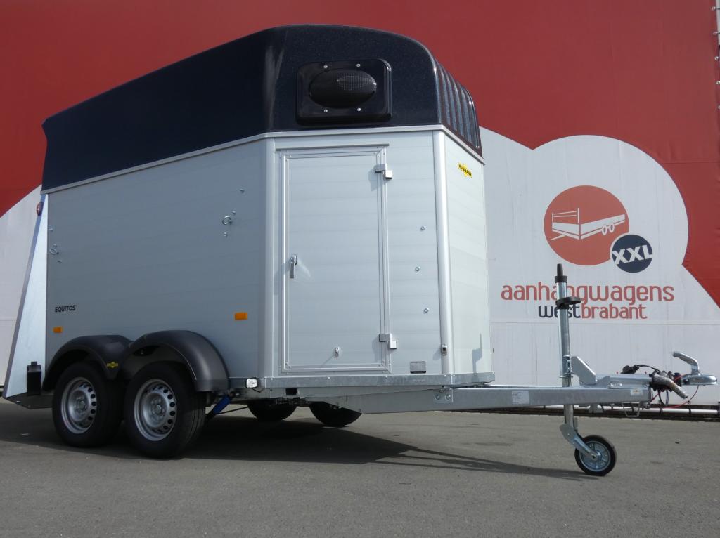 Humbaur Equitos Pus Aluminium 2-paards trailer met zadelkamer geremd