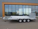 HULCO Terrax-3 Machinetransporter tridemas 394x180cm 3500kg met lange klep