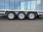 HULCO Terrax-3 Machinetransporter tridemas 394x180cm 3500kg met lange klep