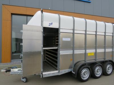 Ifor-Williams TA510 Veetrailer tridemas  dubbeldeks 427x178x183cm 3500kg