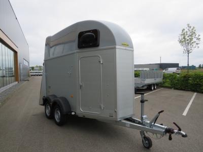 Humbaur Single ALU 1,5-paards trailer met zadelkamer