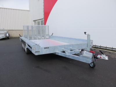 HULCO Terrax-3 Machinetransporter tridemas 394x180cm 3500kg met lange klep