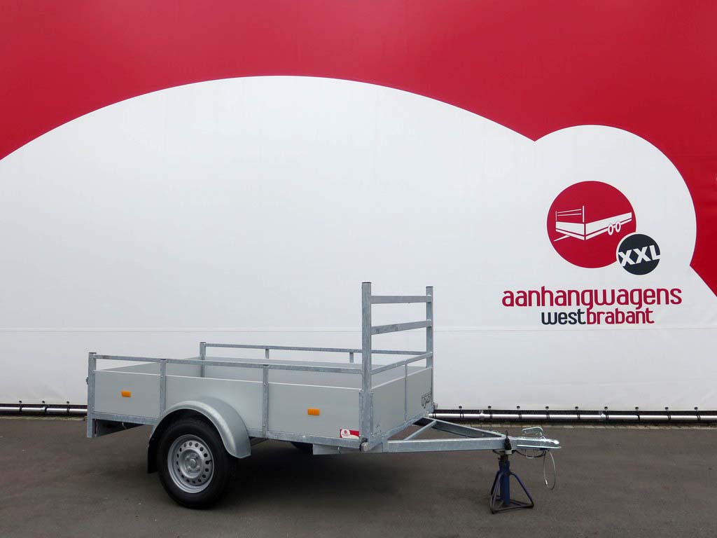 Loady enkelas aanhanger 225x130cm 750kg aluminium uitvoering