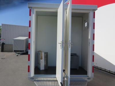 Proline Schaftwagen tandemas 400x200x210cm 2100kg met magazijn en toilet ruimte